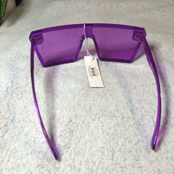 Purple Oversized Square Glasses - Picture 4 of 8